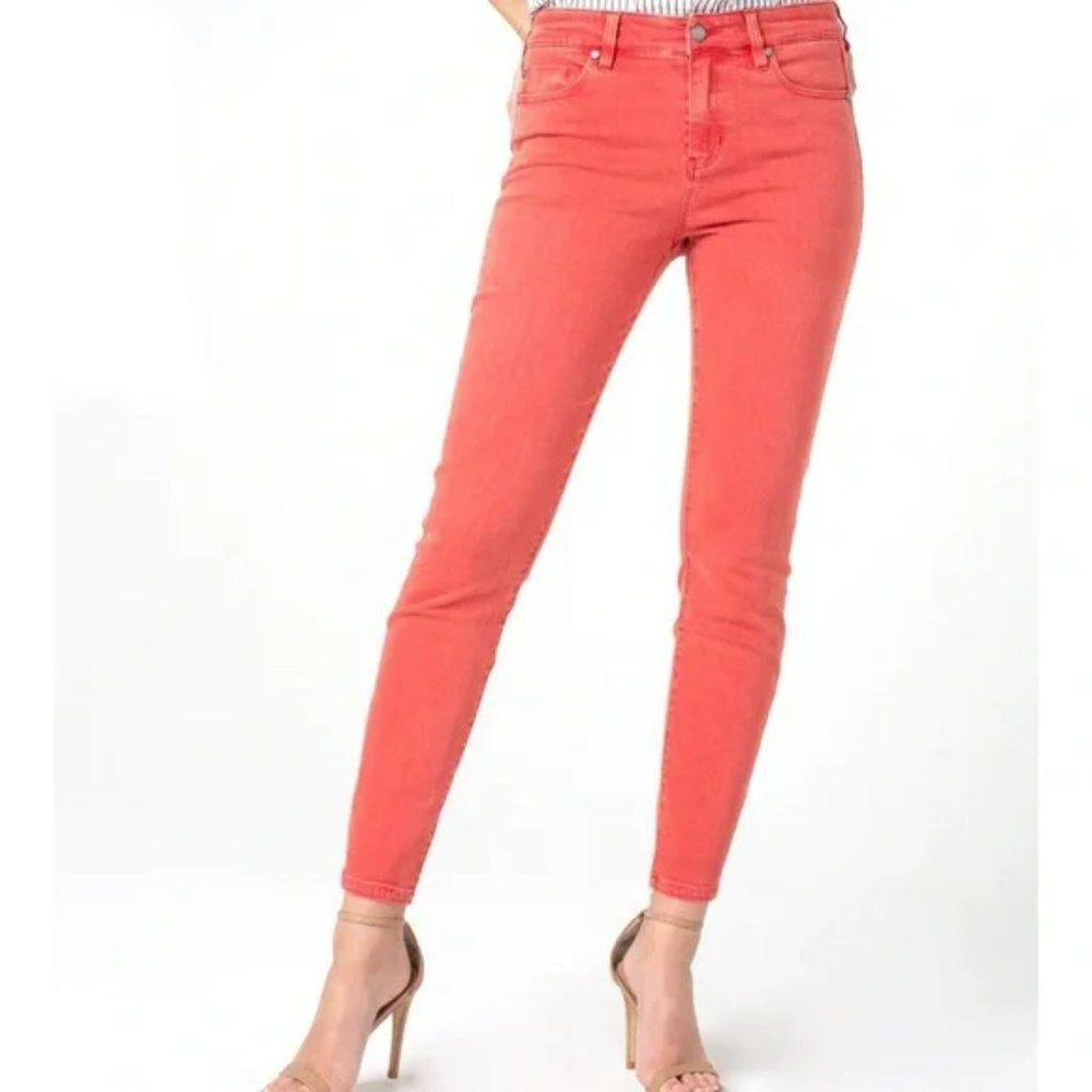 Liverpool Ankle Skinny Jeans, 8/29, Mineral Red color, Size 8